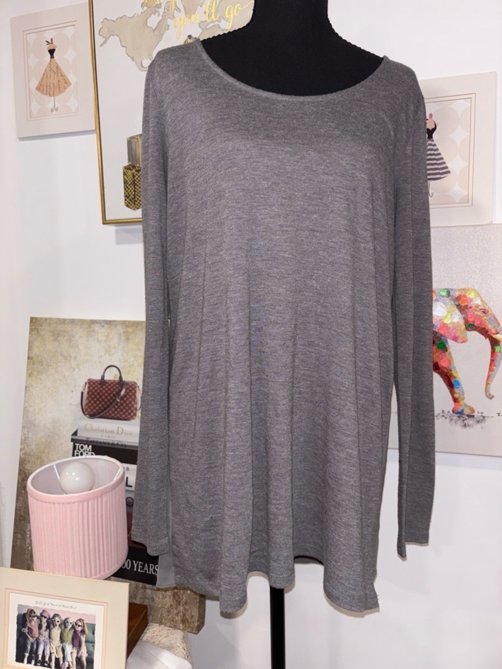 Gray Long-Sleeve Women's Top - Classic Lightweight Tee